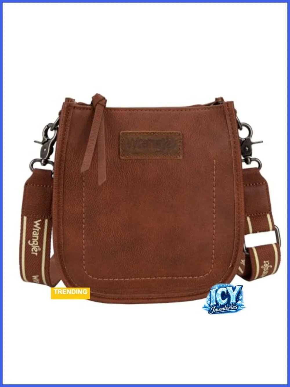 Wrangler Small Crossbody Bag for Women Vegan Leather Mini Purse Adjustable Strap